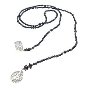 Silpada Sterling Black Onyx Lariat Necklace